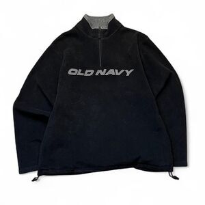 Vintage Old-navy Men's Black fleece quarter zip
